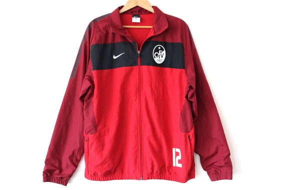 all red nike jacket