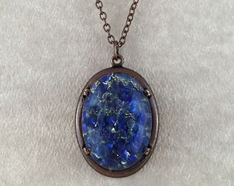 Copper Blue Opal Necklace