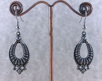 Silver Openwork Nouveau Earrings