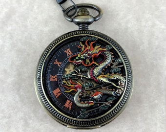 Mechanical Dragon Pocket Watch