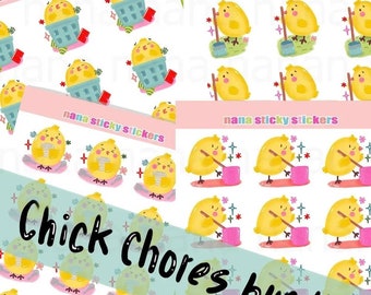 Chick Chores Sticker Bundle | Planner Stickers