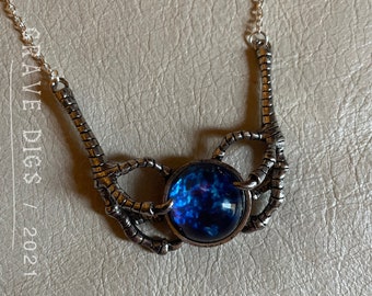 Dragons Breath Claw Pendant Necklace | Gothic Fashion Jewelry