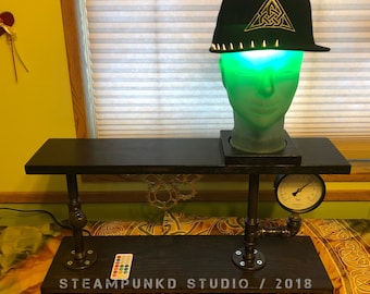 Glass Mannequin Head Tabletop Desk Lamp Style 4