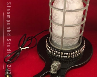 Skull Lamp | Handmade | Hidden On Off Switch