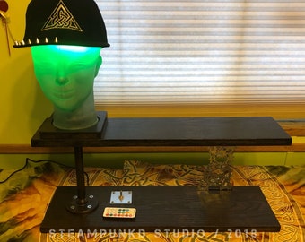 Glass Mannequin Head Tabletop Desk Lamp Style 3