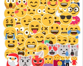 Big Emoji Stickers | 50pc Sticker Set