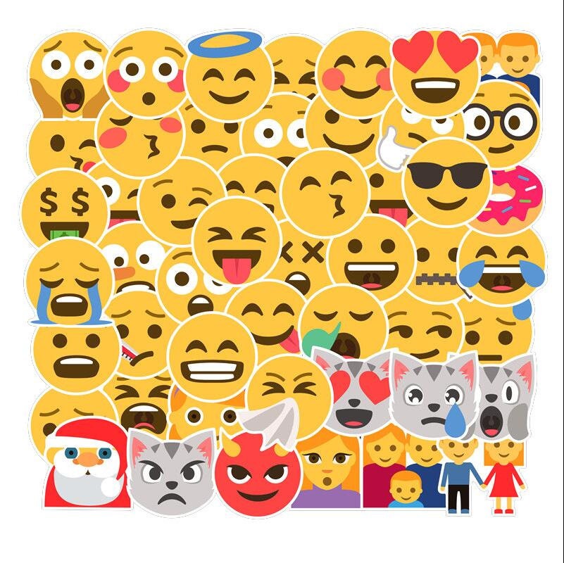 Big Emoji Stickers 50pc Sticker Set