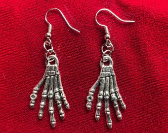 Skeleton Hand Earrings | Gothic Horror Fantasy Halloween