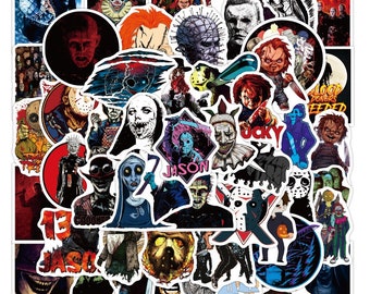 Classic Horror Movie Villain Stickers | 50pc Sticker Set