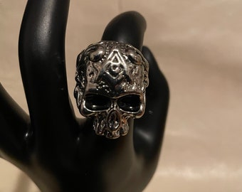 Masonic Skull Ring | Stainless Steel | Gothic Horror Fantasy Halloween