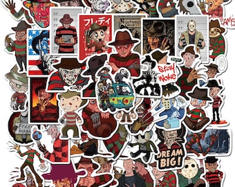 Horror Movie Freddy Krueger Stickers | 50pc Sticker Set