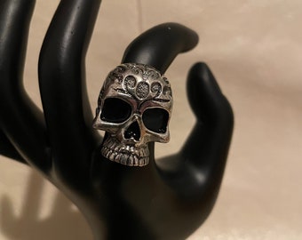 Tribal Skull Ring | Stainless Steel | Gothic Horror Fantasy Halloween