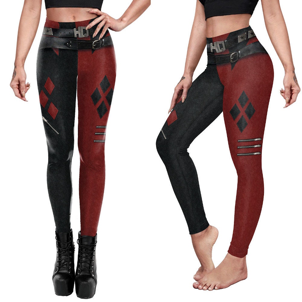 Harley Q Leggings | Yoga Pants | Cosplay Stretchy