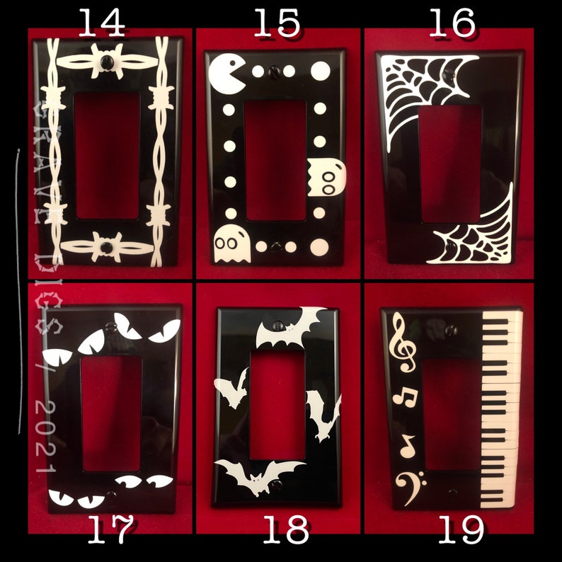 Custom Glow in the Dark Single Wide Light Switch and Outlet Cover Plates zdjęcie 5