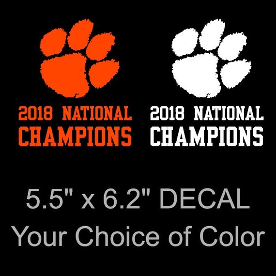 BUY 2 GET 1 FREE* Clemson Tigers Paw Print Decal Sticker