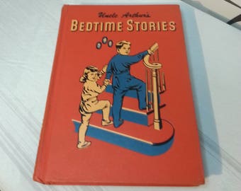 Vintage Maxwell 1950's Red Volume Three Uncle Arthur's Bedtime Stories Children's Book FREE SHIPPING