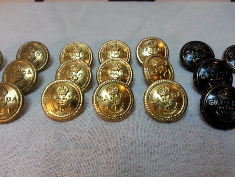 Vintage WW1 Canadian Brass Uniform Buttons FREE SHIPPING Etsy