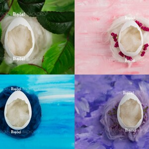SALE* Digital Backdrop Easter Newborn digital Background Egg - 4PACK!