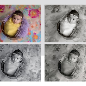 Nouveau-né Photoshop Actions noir et blanc