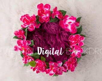 Neonato fondo digitale / Digital sfondo sfondo rosa fiori vendita