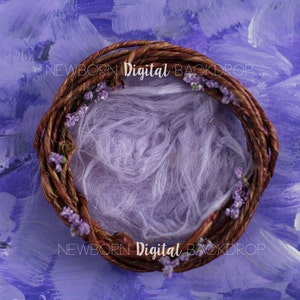Newborn Digital Backdrop Purple Hand Painted
