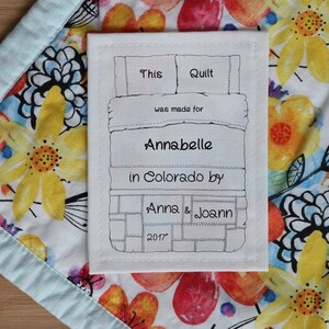 Gratis verzending zwart-witte gepersonaliseerde naailabels | Gepersonaliseerde quiltlabels | Aangepaste stoffen labels | Uitgesneden labels | Label geboortestatistieken