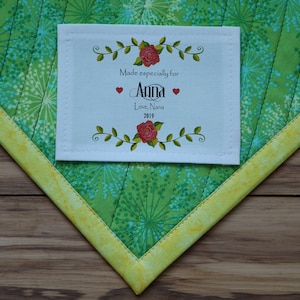 Große personalisierte Nähetiketten | Personalisierte Quilt-Etiketten | Benutzerdefinierte Stoffetiketten | Ausgeschnittene Etiketten | Geburt Stats Label