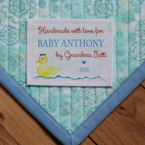 Große Stoffetiketten, personalisierte Etiketten, Quilt-Etiketten, benutzerdefinierte Etiketten, ausgeschnittene Etiketten, Geburtszahlen, Baby Junge, Mädchen, Geburtstag, Geschenke