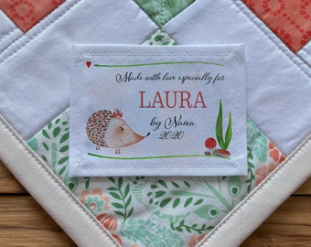 Quilt label sayings for baby