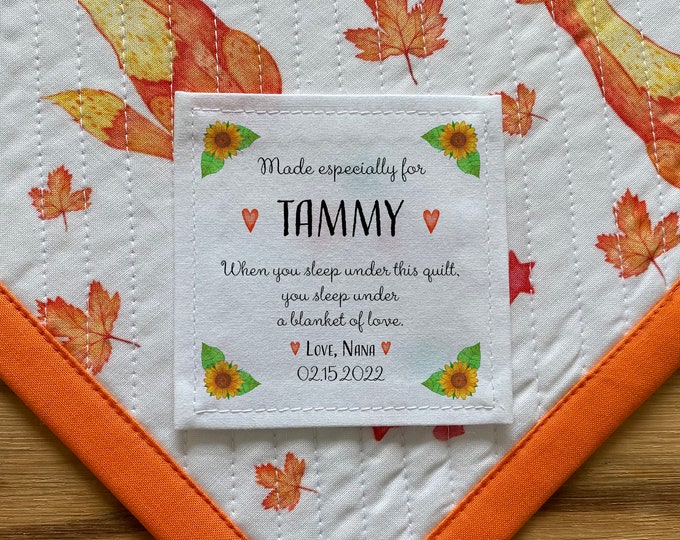bride to be wedding stats Large Quilt labels groom mother of the bride wedding quilts Personalized Labels fabric custom labels