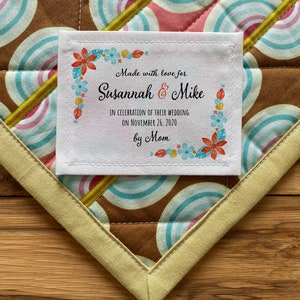 Large Quilt Labels | Personalized Sewing Labels | Knitting Labels | Personalized Quilt Labels | Custom Fabric Blanket Labels