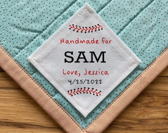 Free Shipping Large Quilt Labels, Sport Quilts, Knitting Cotton Label, Personalized Baseball Gifts, Baseball Quilt Patterns, Baseball Fabric