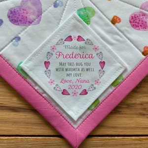 Etiquetas de edredón de envío gratis, etiquetas de costura, etiquetas de edredón personalizadas, etiquetas de tela, estadísticas de nacimiento, bebé, niño, niña, 1er cumpleaños