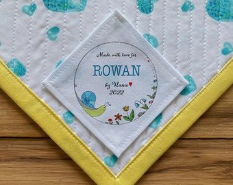 Free Shipping Quilt Label | Personalized Sewing Labels | Personalized Quilt Labels | Quilt Patch | Custom Fabric Labels | Blanket Label