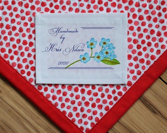 Free Shipping Quilt Labels Personalized Sewing Labels, Personalized Quilt Labels | handmade labels | iron on labels, knitting labels