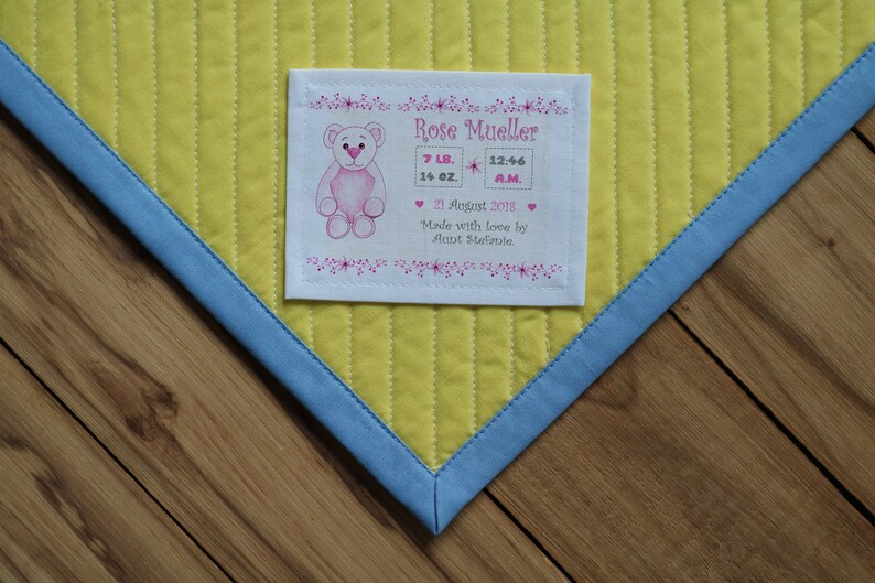 Large Teddy Bear Quilt Labels Knitting Labels Fabric Etsy