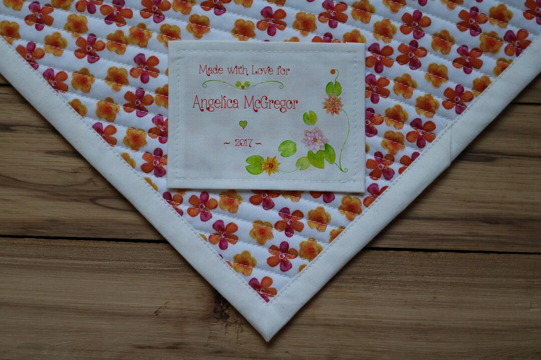 Large Sewing Labels, Blanket Label, Personalized Quilt Labels, Custom