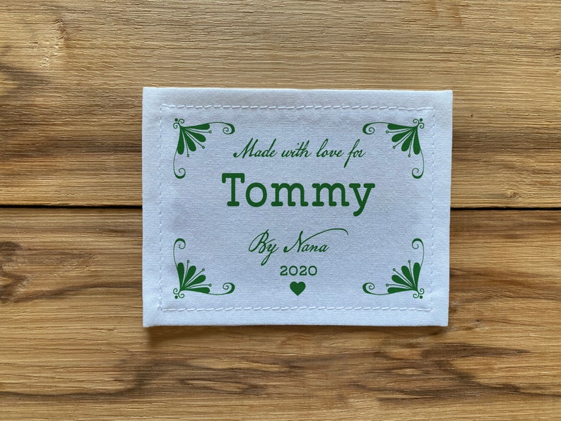 Quilt Patch Personalized Quilt Labels Wedding gifts Large Quilt Labels Personalized Sewing Labels Thank you Fabric Labels
