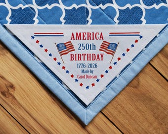 Groot driehoekig quiltlabel, gepersonaliseerde quiltlabels, handgemaakte labels, 4 juli, hoekquiltlabels, of Valor, 250e verjaardag Amerika