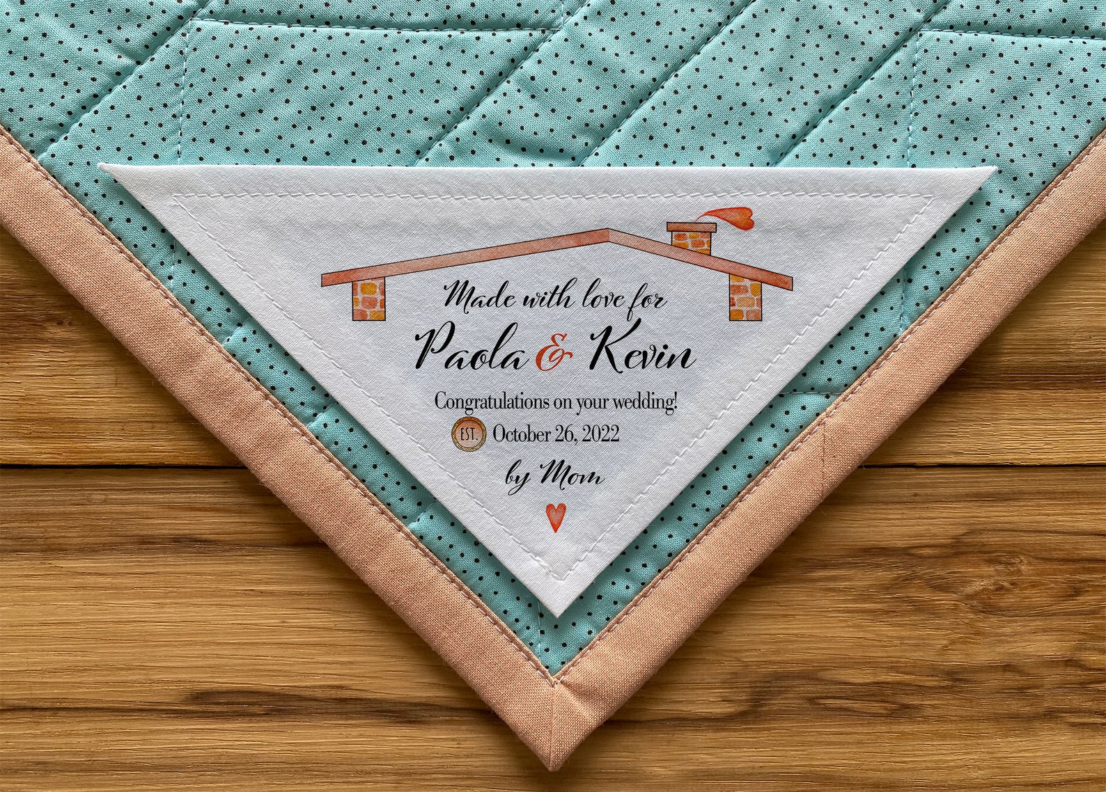 Large Triangle Quilt Label Personalized Sewing Labels Etsy