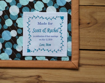 Free Shipping Cotton Wedding Personalized Sewing Labels | Personalized Quilt Labels | Custom Fabric Labels | Wedding Labels, bride to be