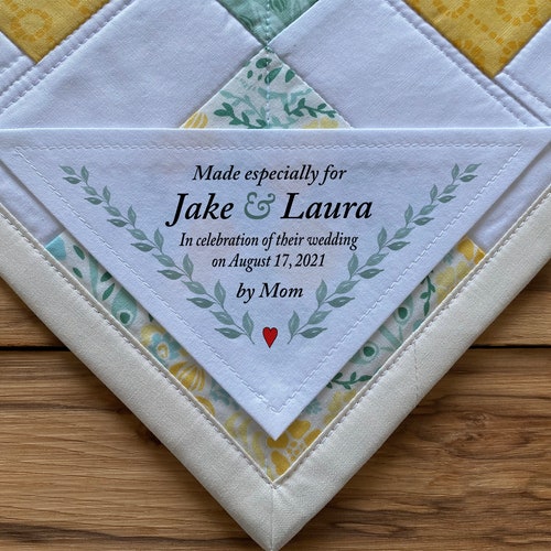 Triangle Quilt Label Personalized Sewing Labels Personalized - Etsy