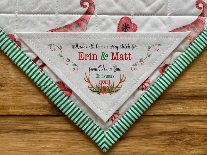 Christmas Corner Label Sewing Labels Quilt Labels Christmas - Etsy