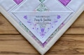 Large Triangle Quilt Label, Personalized Sewing Labels, Corner Labels, Handmade Labels, Cut-Out Labels, Quilt Labels, wedding gifts