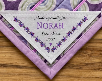 Large Triangle Quilt Label, Personalized Sewing Labels, Personalized Labels, Handmade Labels, Cut-Out Labels, Quilt Labels, wedding gifts
