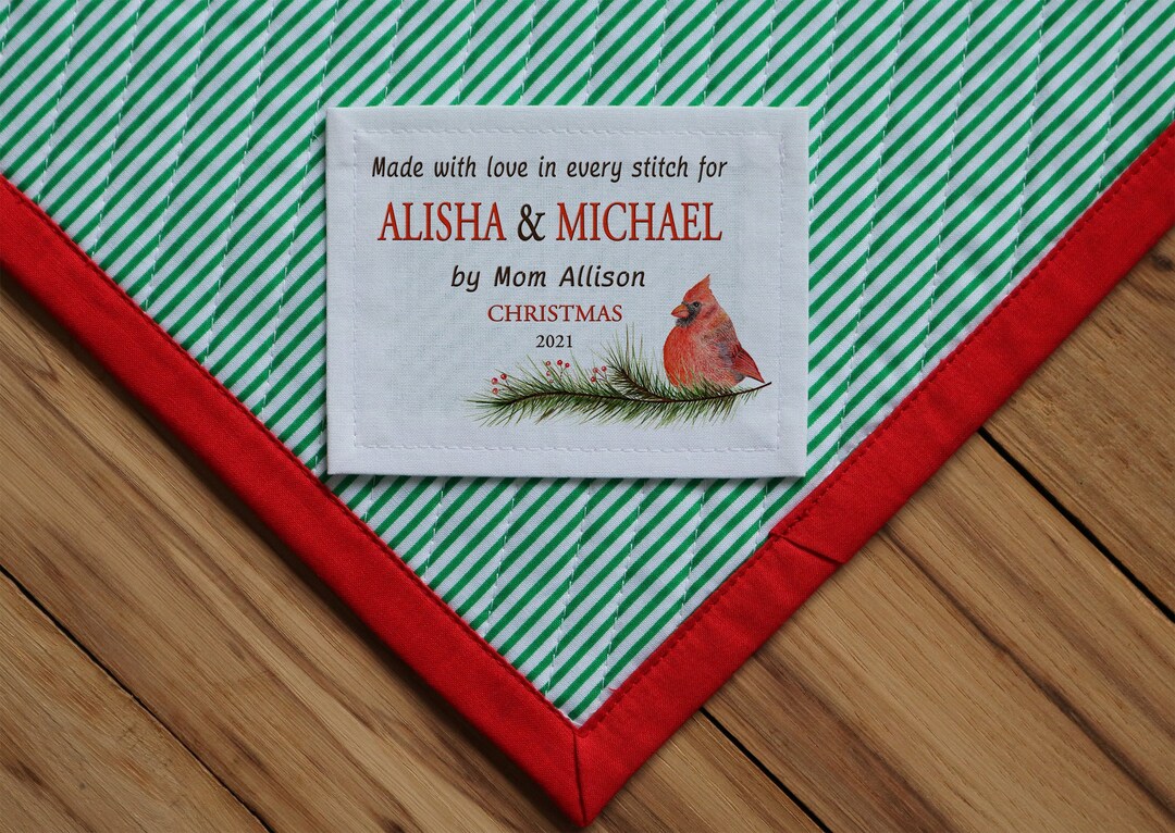Christmas Quilt Label, Christmas Sewing Labels,quilt Labels, Christmas