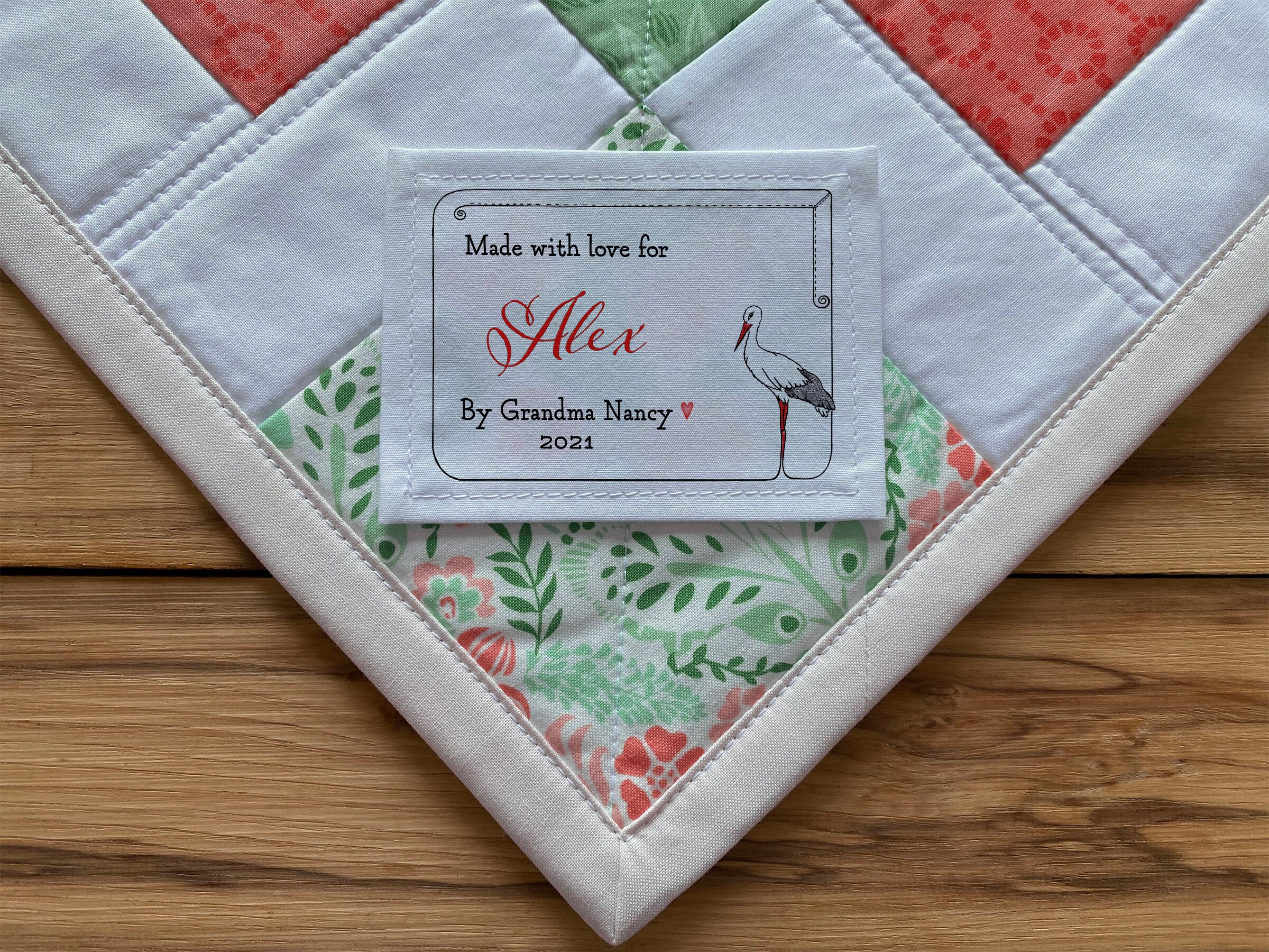 Large Quilt Labels Personalized Label Handmade Quilts Custom