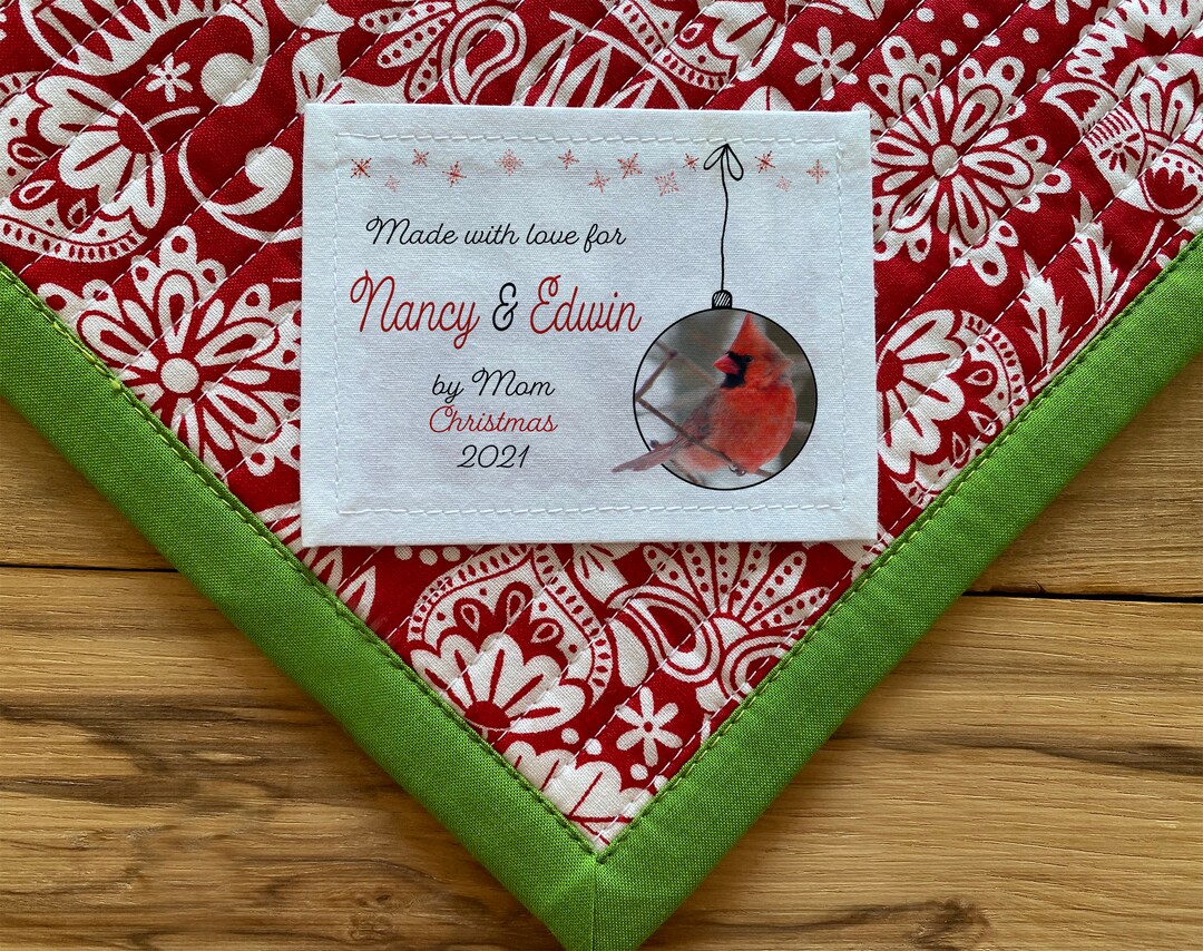 Free Shipping Christmas Quilt Label Christmas Sewing Labels Etsy