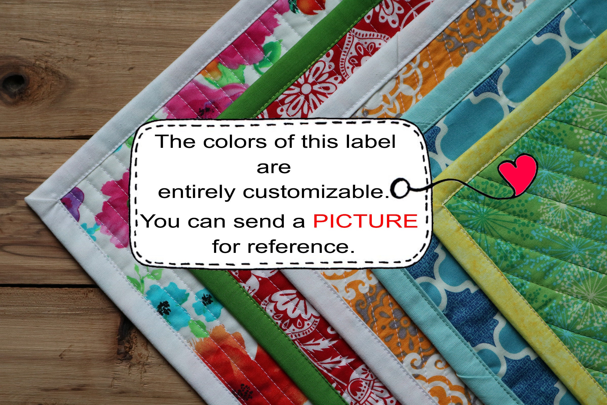 Large Fabric Quilt Label Personalized Labels Personalized Etsy