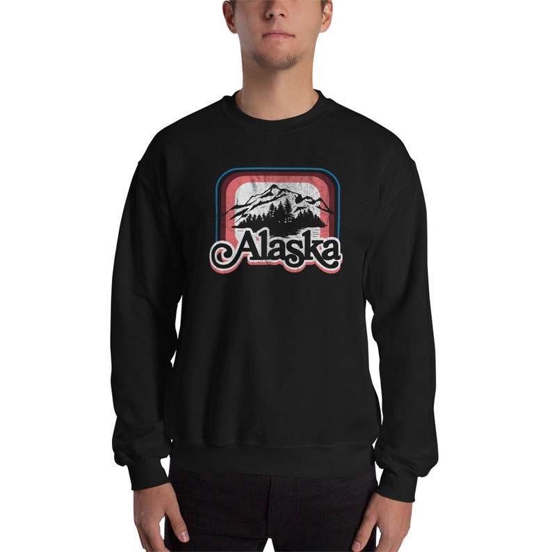 Vintage Navy & White Alaska Sweatshirt - S main image 1